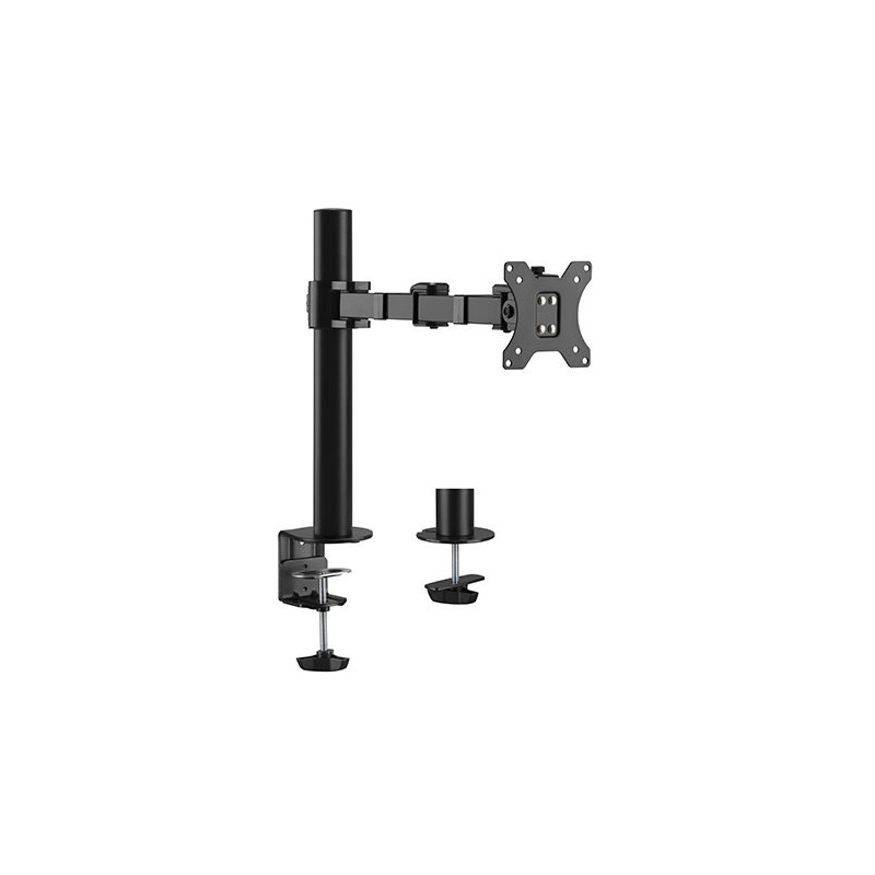 Brateck Single Monitor Affordable Steel Articulating Monitor Arm Fit Most 17'-32' Monitor Up to 9kg per screen VESA 75x75/100