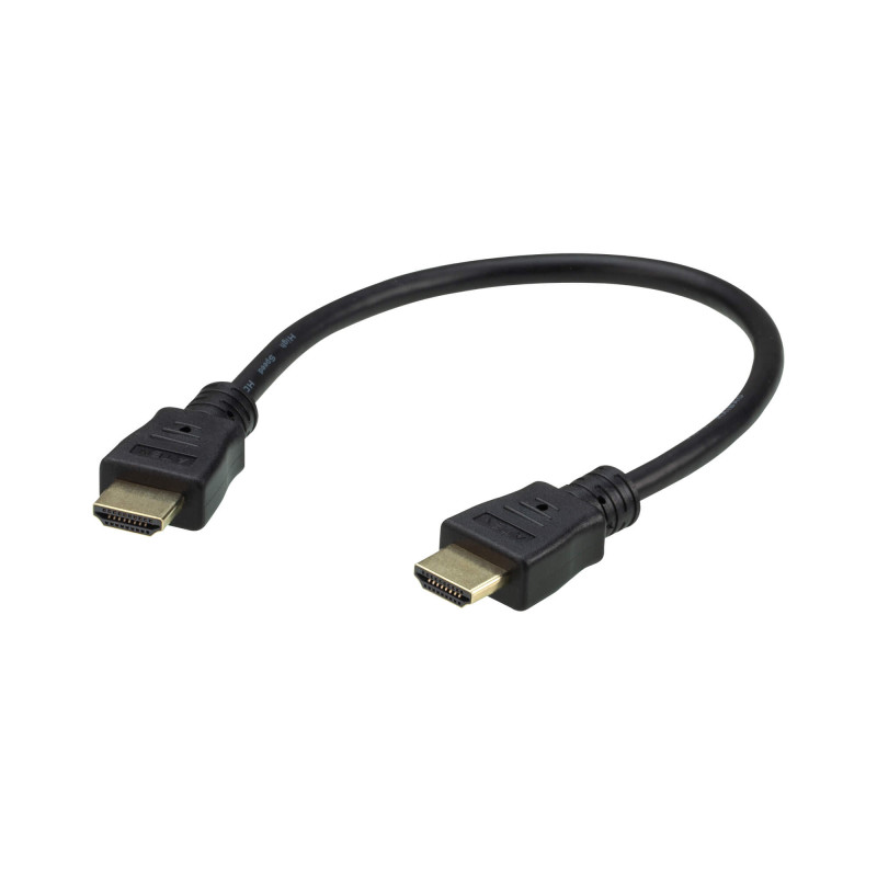 Aten 0.3m 4K HDMI High Speed Ethernet cable, supports up to 4096 x 2160 @ 60Hz, High quality tinned copper wire with Gold-pla