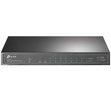 TP-Link TL-SG1210P 10-Port Gigabit Desktop Switch with 8-Port PoE  IGMP Snooping 1 Gigabit SFP Slot, Fanless
