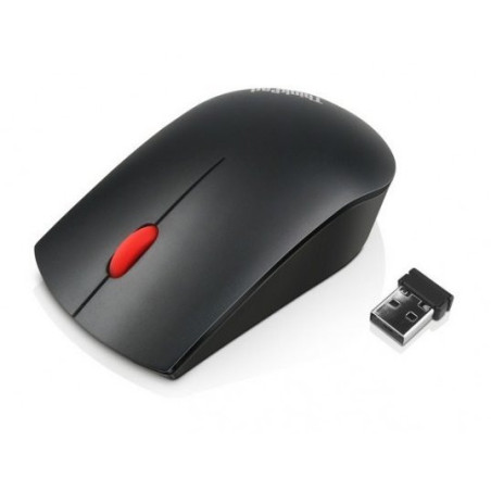LENOVO Essentials Compact Wireless Mouse - 2.4 GHz Wireless via Nano USB, 1000 DPI, Optical sensor, Supported PC with USB por