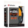 Verbatim Stereo Headphone 3.5mm - Black, Headphones Over-Ear Design, 1.2 Meter Cable Included, Great for Music on Smartphone,