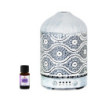 (LS) mbeat® activiva Metal Essential Oil and Aroma Diffuser-Vintage White -100ml Built-in 7 LED colour changing Auto stop mi
