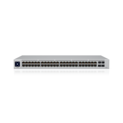 Ubiquiti UniFi 48-port Managed Gigabit Layer2 switch,  48x Gigabit Ethernet Ports w/ 32x 802.3at POE , 4x SFP Port Touch Disp
