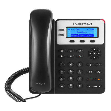 Grandstream GXP1625 2 Line IP Phone, 2 SIP Accounts, 132x48 Backlit Graphical LCD Display, HD Audio, Powerable Via PoE
