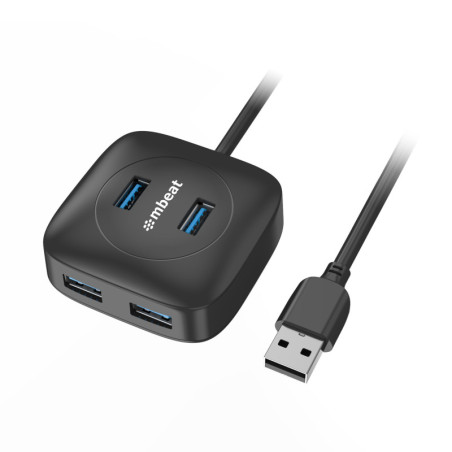 mbeat®  4-Port USB 3.0 Hub - High Speed Data Transfer speed: Up to 5Gbps Compatible with USB 2.0/3.0 devices Product Weight:
