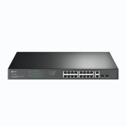TP-Link TL-SG1218MP 18-Port Gigabit Rackmount Switch With 16 PoE  & 2 SFP Slots, 16× Gigabit PoE  Ports, 2× Gigabit Non-PoE