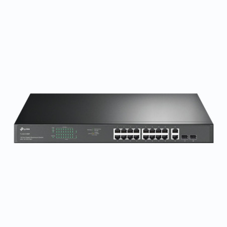 TP-Link TL-SG1218MP 18-Port Gigabit Rackmount Switch With 16 PoE  & 2 SFP Slots, 16× Gigabit PoE  Ports, 2× Gigabit Non-PoE
