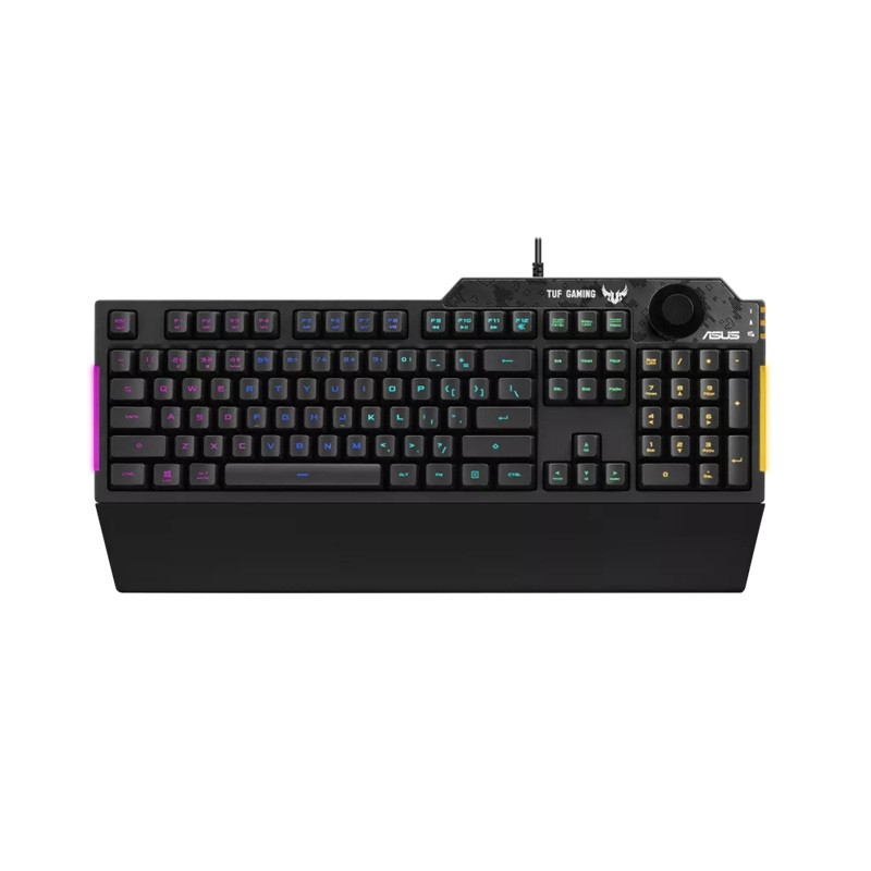 ASUS RA04 TUF GAMING K1 RGB Keyboard, Volume Knob, 19 Key Rollover, Spill Resistance, Programmable Keys