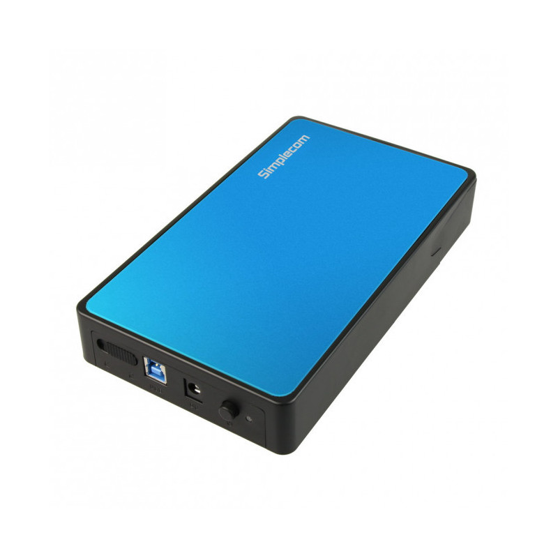 Simplecom SE325 Tool Free 3.5' SATA HDD to USB 3.0 Hard Drive Enclosure - Blue Enclosure