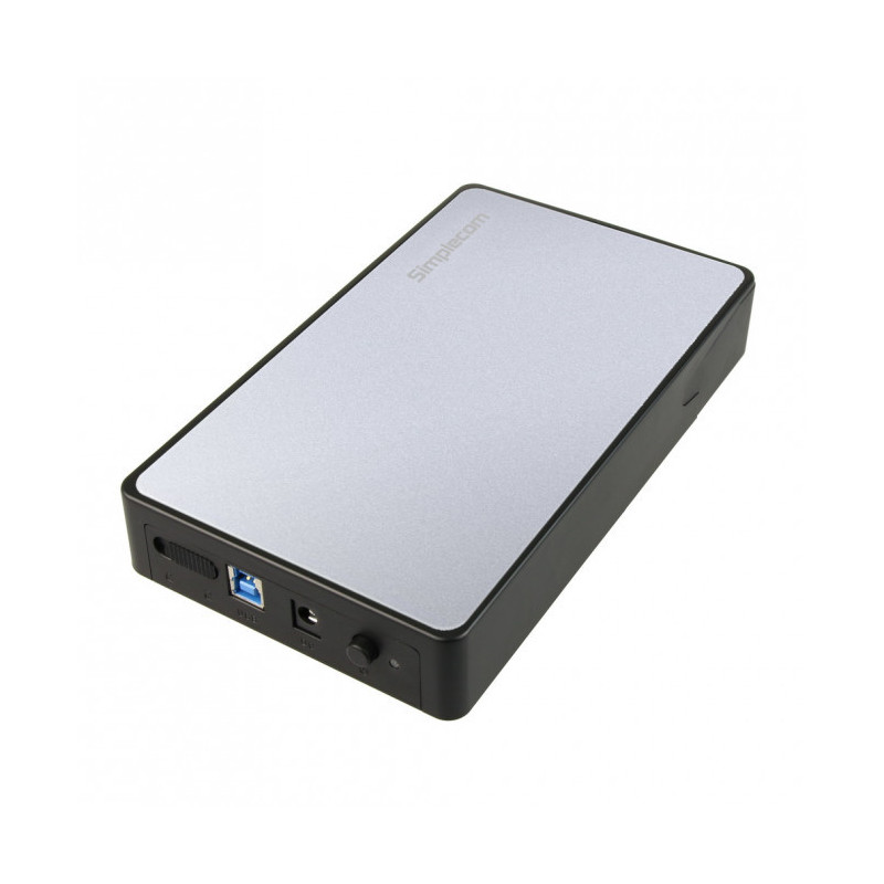 Simplecom SE325 Tool Free 3.5' SATA HDD to USB 3.0 Hard Drive Enclosure - Silver Enclosure