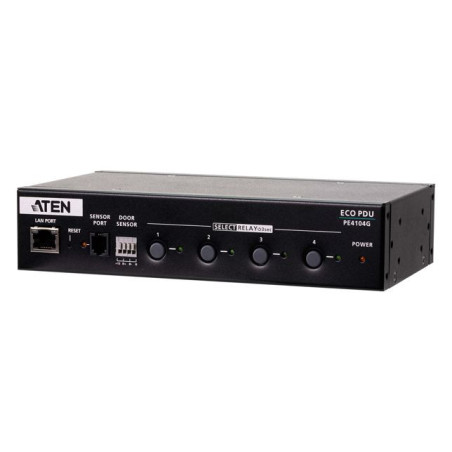 Aten 4 Port 1U 10A Smart PDU with outlet control, 4xC13 Outlets, 100 - 240 VAC, Two-level password security, Remote authentic