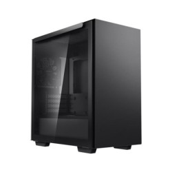 DeepCool MACUBE 110 Black Minimalistic Micro-ATX Case, Magnetic Tempered Glass Panel, Removable Drive Cage, Adjustable GPU Ho