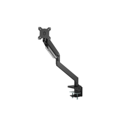 Brateck Single Monitor Heavy-Duty Gas Spring Aluminum Monitor Arm Fit Most 17'-35' Monitor Up to15kg per screen (LS)