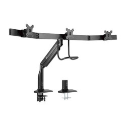 Brateck Triple Monitors Select Gas Spring Aluminum Monitor Armt Fit Most Screen Size 17'-32' up to 6.5kg VESA 75x75/100x100 (