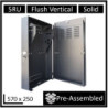 LDR Assembled 5U Flush Wall Mount Vertical Cabinet (570mm x 250mm) - 4U Rack For Gear & 2U Mount For Patch Panels - Black Met