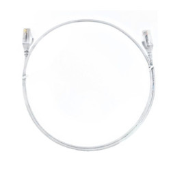 8ware CAT6 Ultra Thin Slim Cable 3m / 300cm - White Color Premium RJ45 Ethernet Network LAN UTP Patch Cord 26AWG for Data