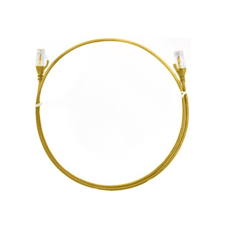 8ware CAT6 Ultra Thin Slim Cable 10m - Yellow Color Premium RJ45 Ethernet Network LAN UTP Patch Cord 26AWG for Data