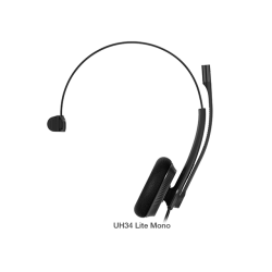 Yealink UH34 Lite Mono Teams USB Headset, Lightweight, All Day Wearing Comfort, Ear Wideband Noise Cancelling Microphone, Foa