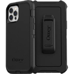 OtterBox Defender Apple iPhone 12 / iPhone 12 Pro Case Black - (77-65401), DROP  4X Military Standard, Included Holster, Rugg