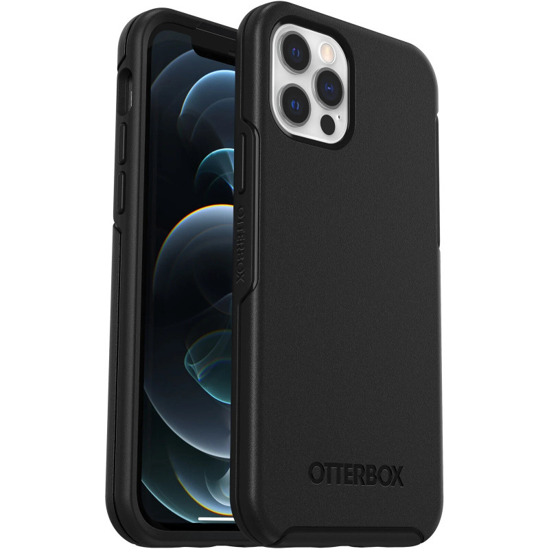 OtterBox Symmetry Apple iPhone 12 / iPhone 12 Pro Case Black - (77-65414), DROP  3X Military Standard, Raised Edges, Ultra-Sl