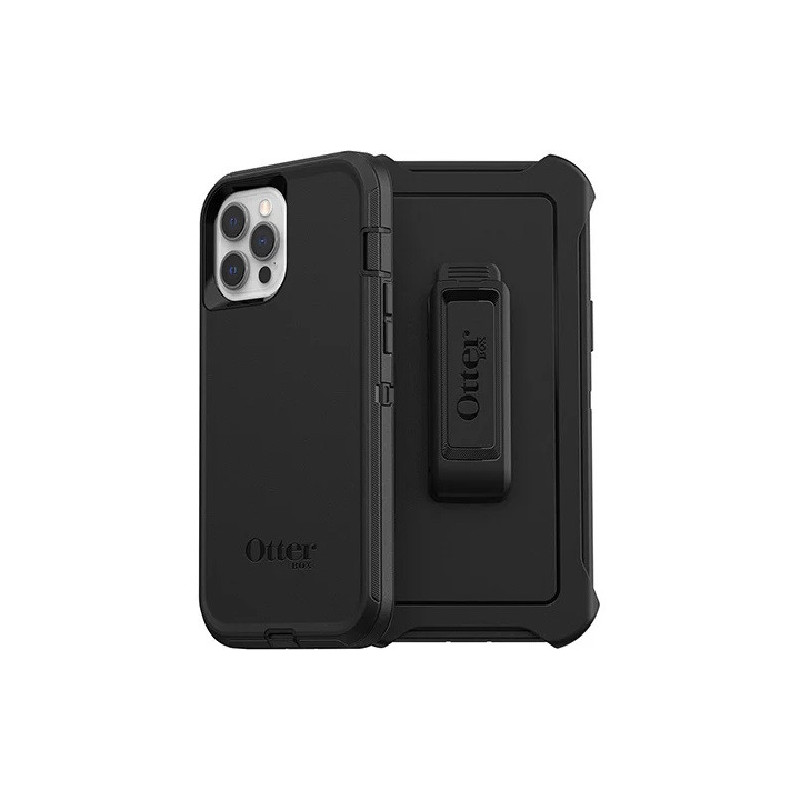 OtterBox Defender Apple iPhone 12 Pro Max Case Black - (77-65449), DROP  4X Military Standard, Multi-Layer, Included Holster,