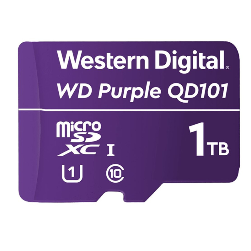 Western Digital WD Purple 1TB MicroSDXC Card 24/7 -25°C to 85°C Weather & Humidity Resistant for Surveillance IP Cameras mD