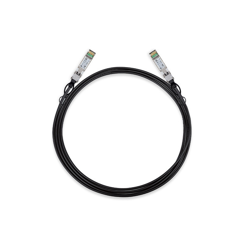 TP-Link SM5220-3M 3 Meter 10G SFP  Direct Attach Cable, Drives 10 Gigabit Ethernet, 10G SFP  Connector on Both Sides (Replace