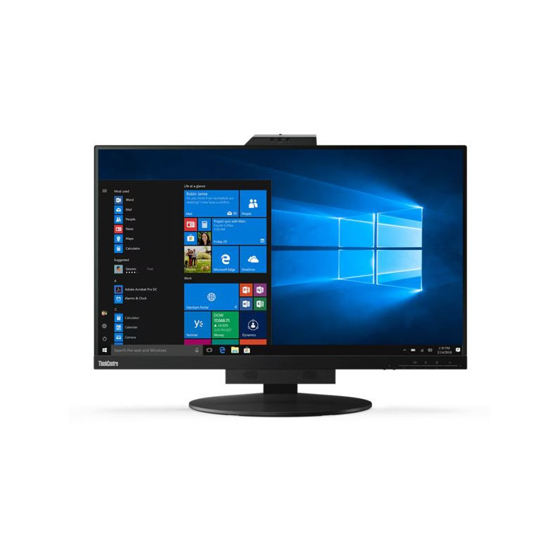 LENOVO ThinkCentre Tiny-in-One 27' 60Hz QHD Monitor 2560x1440 16:9 14ms Height Adjust Tilt Swivel Pivot HDMI DP USB3.1 Webcam