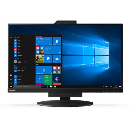 LENOVO ThinkCentre Tiny-in-One 27' 60Hz QHD Monitor 2560x1440 16:9 14ms Height Adjust Tilt Swivel Pivot HDMI DP USB3.1 Webcam