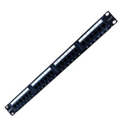 LDR 24 Port Cat6/5e Patch Panel Rack Mount - 1U