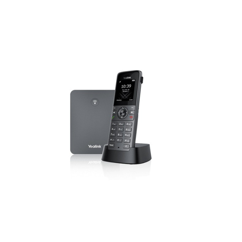 Yealink W73P High-Performance IP DECT Solution including W73H Handset and W70B Base Station, Up to 20 simultaneous calls, Fle