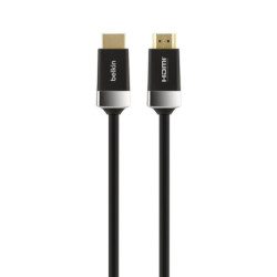 Belkin Advanced Series High Speed w/Ethernet HDMI Cable 4K/Ultra HD Compatible (2M) - Black(AV10050bt2M), 18Gbps Bandwidth, 2