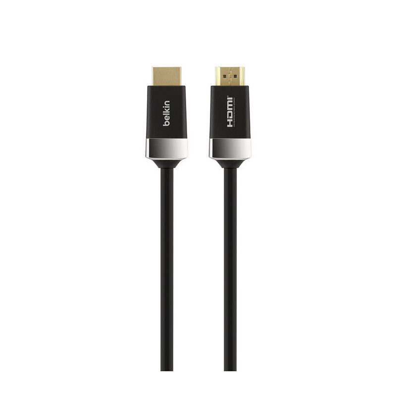 Belkin Advanced Series High Speed w/Ethernet HDMI Cable 4K/Ultra HD Compatible (2M) - Black(AV10050bt2M), 18Gbps Bandwidth, 2