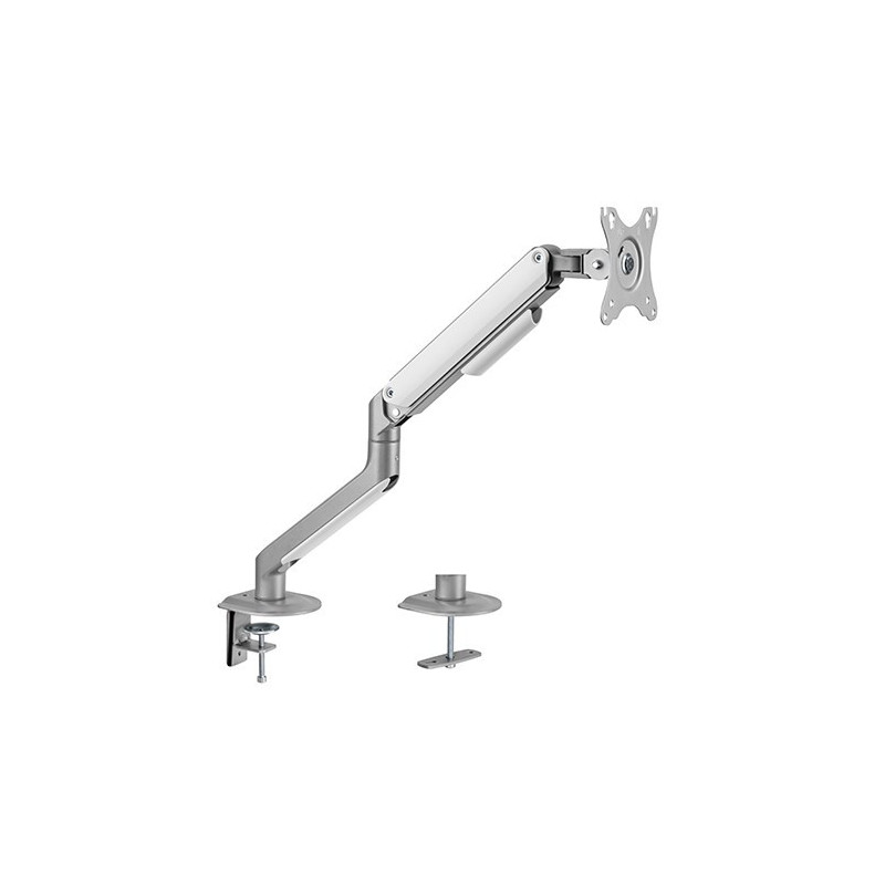 Brateck Single Monitor Economical Spring-Assisted Monitor Arm Fit Most 17'-32' Monitors, Up to 9kg per screen VESA 75x75/100x