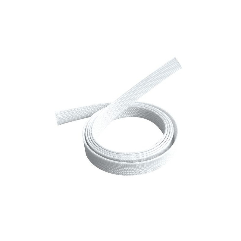 Brateck Braided Cable Sock (20mm/0.79' Width)  Material Polyester Dimensions1000x20mm -- White (LS)