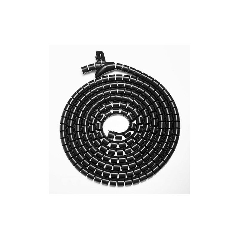 Brateck 30mm/1.2' Diameter Coiled Tube Cable Sleeve   Material Polyethylene(PE) Dimensions 1000x30mm -Black(LS)