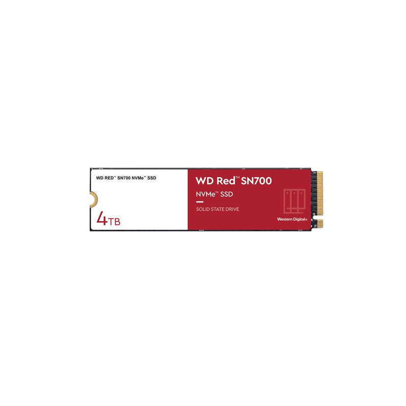 Western Digital WD Red SN700 4TB NVMe NAS SSD 3400MB/s 3100MB/s R/W 5100TBW 550K/520K IOPS M.2 Gen3x4 1.75M hrs MTBF 5yrs wty