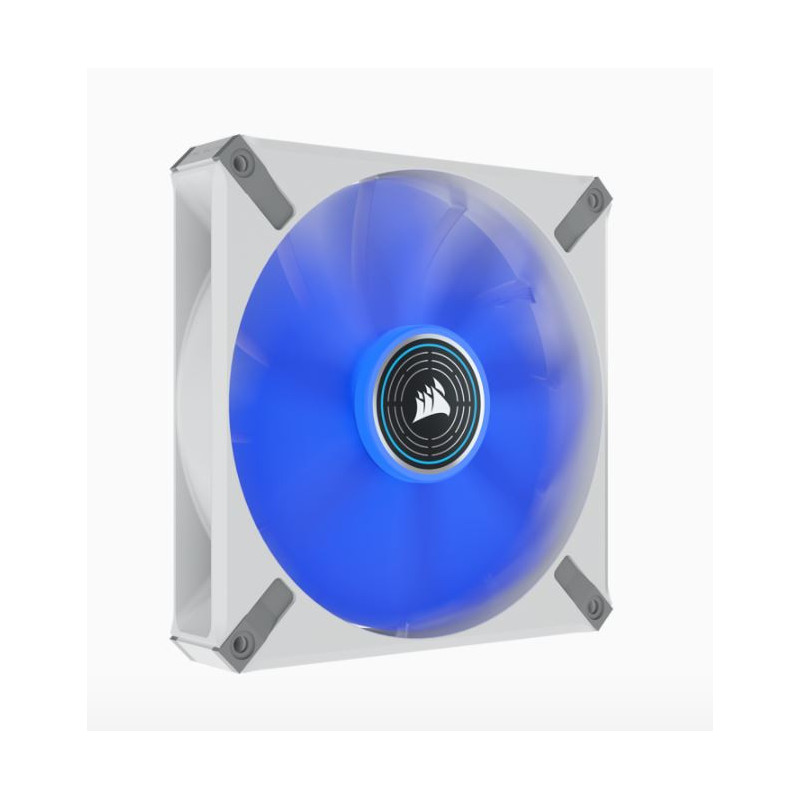 Corsair ML ELITE Series, ML140 LED ELITE WHITE, 140mm Magnetic Levitation Blue LED Fan with AirGuide, Single Pack(LS)