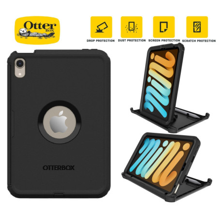 OtterBox Defender Apple iPad Mini (8.3') (A17 Pro) (7th Gen) / iPad Mini (8.3') (6th Gen) Case Black - (77-87476), 7 Years Wa