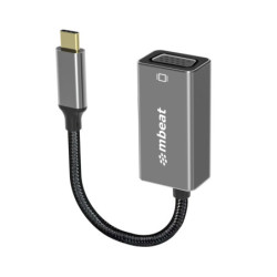 (LS) mbeat® Elite USB-C to VGA Adapter - Coverts USB-C to VGA Female Port,  Supports up to1920×1080@60Hz - Space Grey Weigh