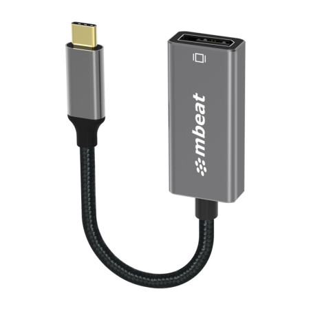 (LS) mbeat® Elite USB-C to Display Port Adapter  -Converts USB-C to DisplayPort female port, 4K@60Hz (3840×2160),  15cm - S