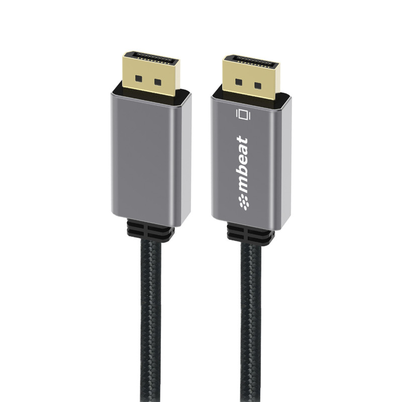 mbeat® Tough Link 1.8m Display Port Cable v1.4 - Connects Computer, Laptop to HDTV, Monitor, Gaming Console, Supports 8K@60H
