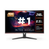 AOC 31.5' Curved Monitor (C32G2ZE) – FHD 240Hz VA, 0.5ms, 1500R curve, 123% sRGB, DP 1.2, HDMI 2.0, Delta E[2, tilt adjusta