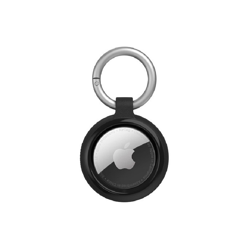 OtterBox Apple AirTag Sleek Case - Black (77-86958), Guards against bumps and dings, Attaches with a durable carabiner, Sleek