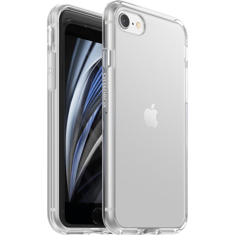 OtterBox React Apple iPhone SE (3rd & 2nd Gen) and iPhone 8/7 Case Clear - (77-65078), Antimicrobial, DROP  Military Standard