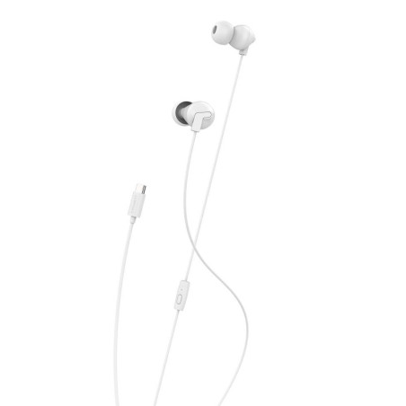 Cygnett Essentials USB-C Earphones - White (CY2868HEUSB),Built-in Microphone for Phone Calls, Control at Your Fingertips,Simp