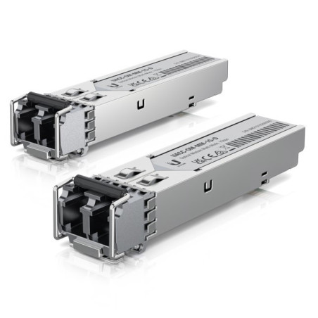 Ubiquiti UFiber SFP Multi-Mode Fiber Module, 2-Pack, 1.25 Gbps Throughput, 1.25 Gbps Throughput, Supports Connections Up to 5