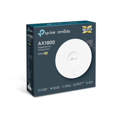 TP-Link EAP620 HD Omada AX1800 Wireless Dual Band Ceiling Mount Access Point, 1201Mbps @ 5GHz , OFDMA, MU-MIMO, QoS, Mountabl