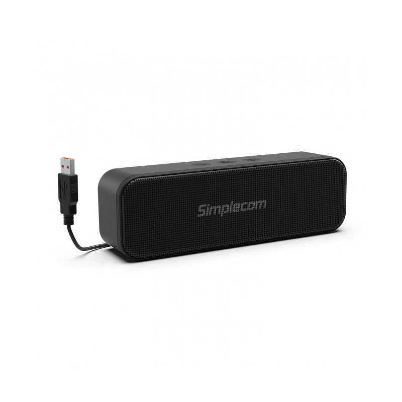 Simplecom UM228 Portable USB Stereo Soundbar Speaker Plug and Play with Volume Control for PC Laptop