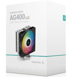 DeepCool AG400 ARGB Single Tower CPU Cooler, TDP 220W, 120mm Static ARGB Fan, 4 Direct-Touch Copper Heat Pipes,LGA1851/1700/1